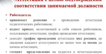 Проведение и организация аттестации сотрудников на соответствие занимаемой должности