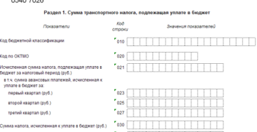 Подача налоговой декларации по транспортному налогу