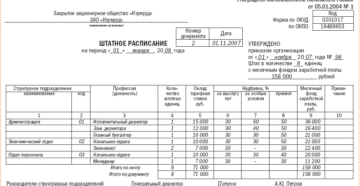 пример заполнения штатного расписания пример заполнения штатного расписания