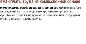Комиссионная система оплаты труда Комиссионная система оплаты труда