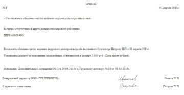 пример приказа о возложении обязанностей пример приказа о возложении обязанностей